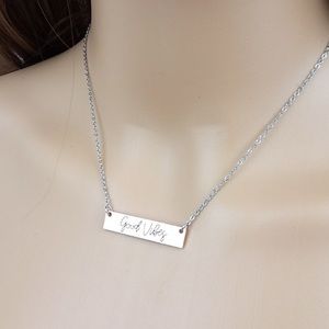 Rose Gold Toned Inspirational Bar Necklace 16” NWT